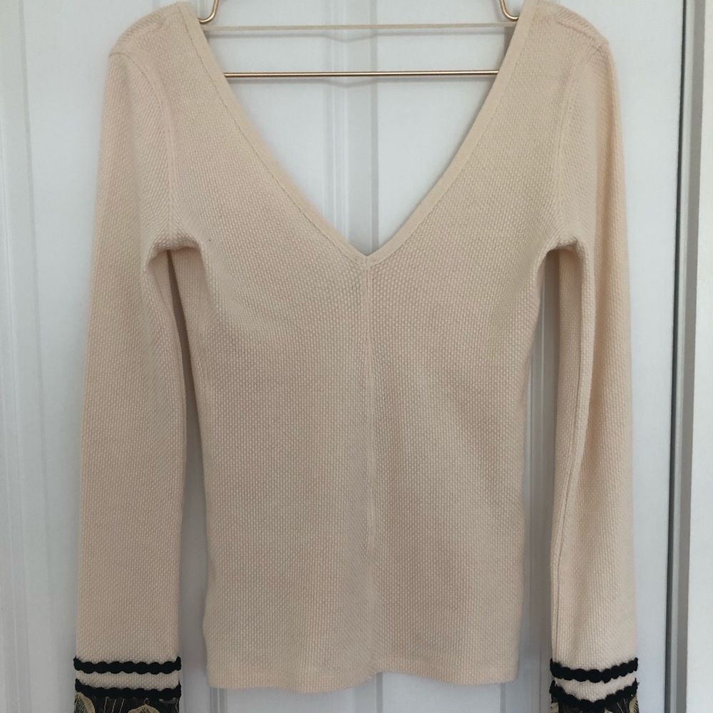 Free People Last Dance Lace Cuff Thermal Shirt XS - Picture 10 of 11